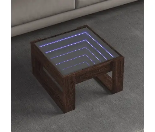 Kafijas Galdiņš Ar Led, Brūna Ozola, 50X53X30 Cm Vidaxl