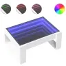 Kavos Staliukas Su Infinity Led Lemputėmis, Baltas, 70X53X30Cm