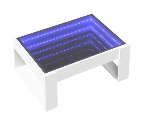Kavos Staliukas Su Infinity Led Lemputėmis, Baltas, 70X53X30Cm