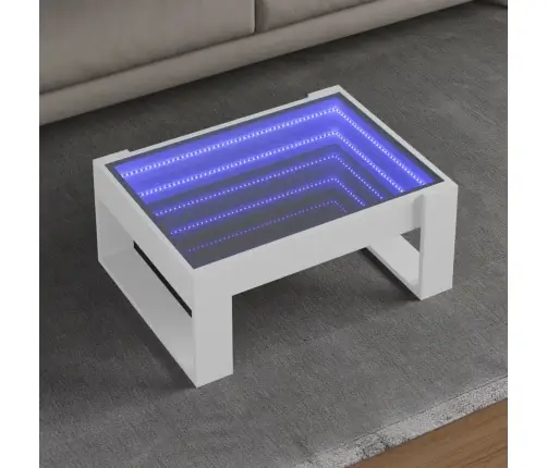 Kavos Staliukas Su Infinity Led Lemputėmis, Baltas, 70X53X30Cm