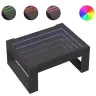 Kafijas Galdiņš Ar Led, Melns, 70X53X30 Cm Vidaxl
