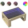 Kafijas Galdiņš Ar Led, Ozola Krāsa, 70X53X30 Cm Vidaxl