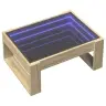 Kafijas Galdiņš Ar Led, Ozola Krāsa, 70X53X30 Cm Vidaxl