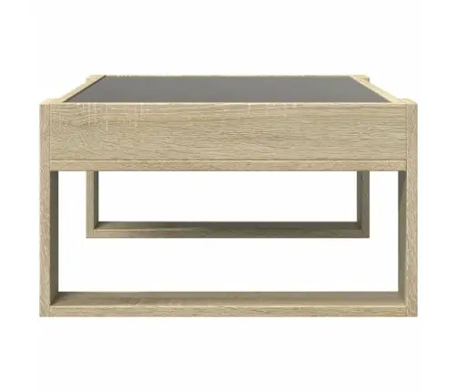 Kafijas Galdiņš Ar Led, Ozola Krāsa, 70X53X30 Cm Vidaxl
