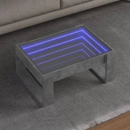 Kavos Staliukas Su Infinity Led Lemputėmis, Betono, 70X53X30Cm
