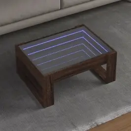 Kafijas Galdiņš Ar Led, Brūna Ozola, 70X53X30 Cm Vidaxl