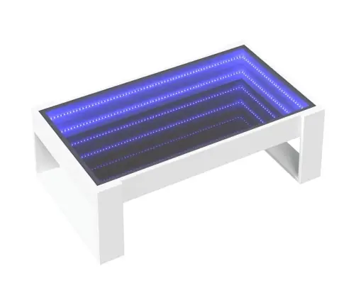 Kafijas Galdiņš Ar Led, Balts, 90X53X30 Cm Vidaxl