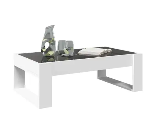 Kafijas Galdiņš Ar Led, Balts, 90X53X30 Cm Vidaxl