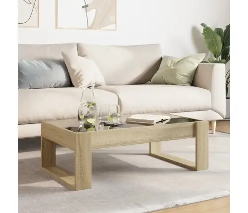 Kafijas Galdiņš Ar Led, Ozola Krāsa, 90X53X30 Cm Vidaxl