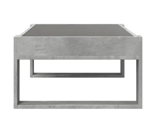 Kafijas Galdiņš Ar Led, Betona Pelēks, 90X53X30 Cm Vidaxl