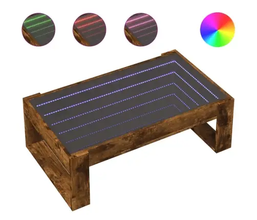 Kafijas Galdiņš Ar Led, Ozola Krāsa, 90X53X30 Cm Vidaxl