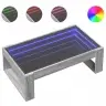 Kafijas Galdiņš Ar Led, Pelēka Ozolkoka Krāsa, 90X53X30 Cm Vidaxl