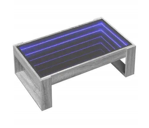 Kafijas Galdiņš Ar Led, Pelēka Ozolkoka Krāsa, 90X53X30 Cm Vidaxl