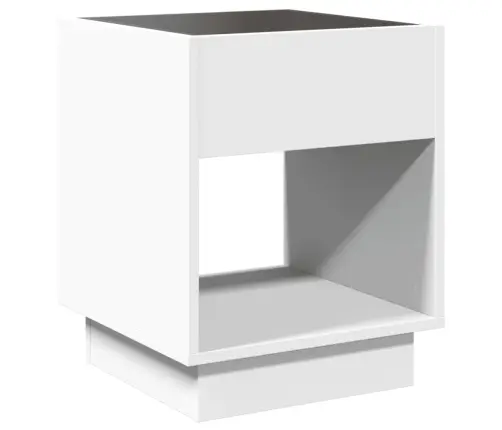 Kohvilaud Led-Tuledega, Valge, 40X40X50 Cm