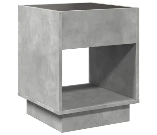 Kafijas Galdiņš Ar Led, Betona Pelēks, 40X40X50 Cm Vidaxl