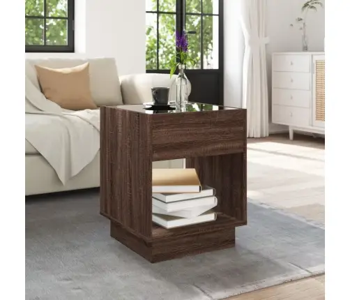 Kavos Staliukas Su Infinity Led Lemputėmis, Rudas, 40X40X50Cm