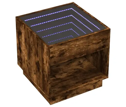 Kafijas Galdiņš Ar Led, Ozola Krāsa, 50X50X50 Cm Vidaxl