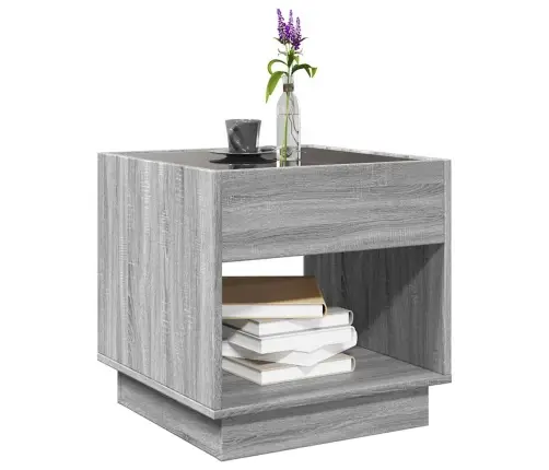 Kavos Staliukas Su Infinity Led Lemputėmis, Pilkas, 50X50X50Cm