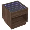 Kavos Staliukas Su Infinity Led Lemputėmis, Rudas, 50X50X50Cm