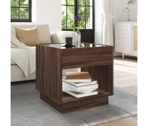 Kavos Staliukas Su Infinity Led Lemputėmis, Rudas, 50X50X50Cm