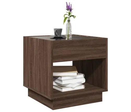 Kavos Staliukas Su Infinity Led Lemputėmis, Rudas, 50X50X50Cm