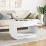 Kafijas Galdiņš Ar Led, Balts, 70X50X50 Cm Vidaxl