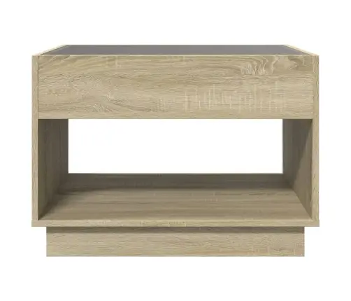 Kafijas Galdiņš Ar Led, Ozola Krāsa, 70X50X50 Cm Vidaxl