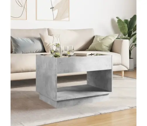 Kohvilaud Led-Tuledega, Betoonhall, 70X50X50 Cm