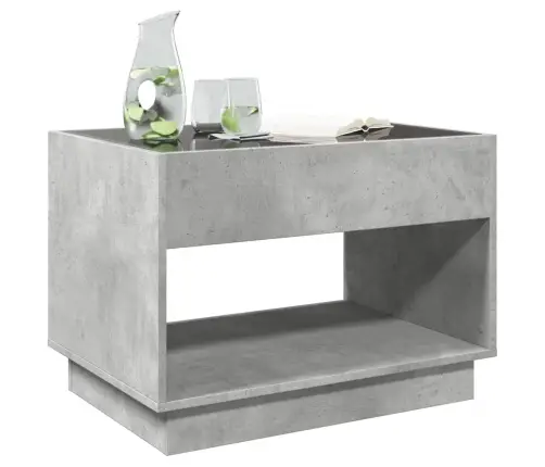 Kohvilaud Led-Tuledega, Betoonhall, 70X50X50 Cm