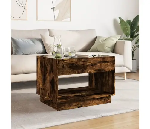 Kavos Staliukas Su Infinity Led Lemputėmis, Dūminis, 70X50X50Cm