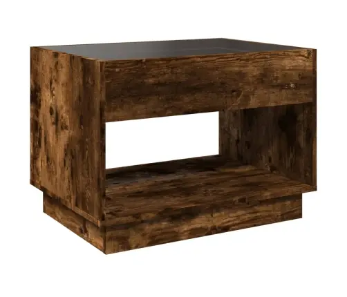 Kavos Staliukas Su Infinity Led Lemputėmis, Dūminis, 70X50X50Cm