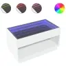 Kafijas Galdiņš Ar Led, Balts, 90X50X50 Cm Vidaxl