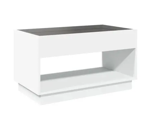 Kafijas Galdiņš Ar Led, Balts, 90X50X50 Cm Vidaxl