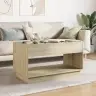 Kafijas Galdiņš Ar Led, Ozola Krāsa, 90X50X50 Cm Vidaxl