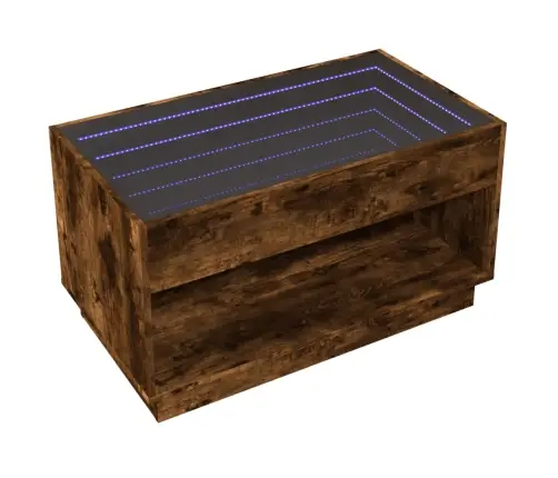 Kafijas Galdiņš Ar Led, Ozola Krāsa, 90X50X50 Cm Vidaxl