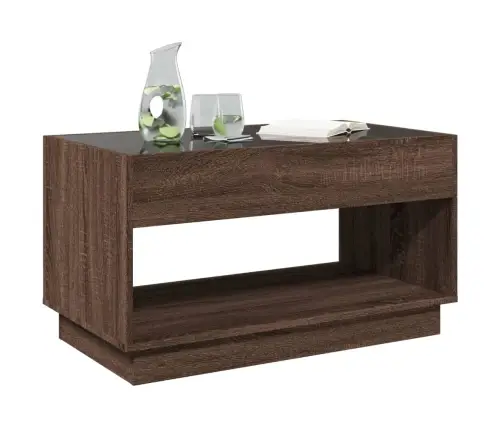 Kohvilaud Led-Tuledega, Pruun Tamm, 90X50X50 Cm