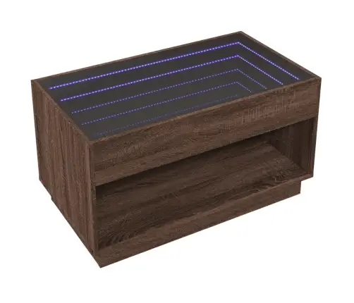 Kohvilaud Led-Tuledega, Pruun Tamm, 90X50X50 Cm