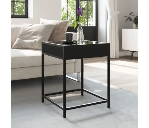 Kafijas Galdiņš Ar Led, Melns, 40X40X51 Cm Vidaxl