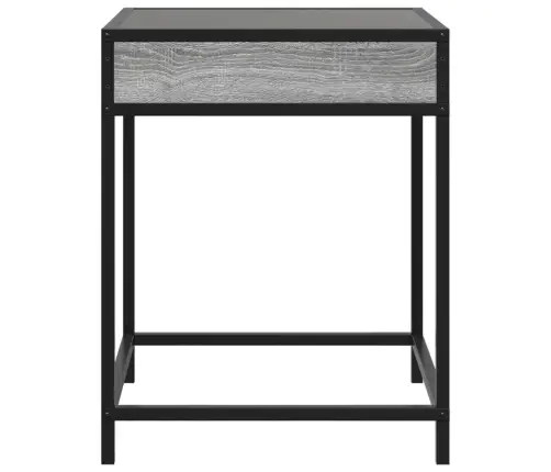 Kafijas Galdiņš Ar Led, Pelēka Ozolkoka Krāsa, 40X40X51 Cm Vidaxl