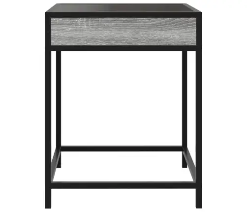 Kafijas Galdiņš Ar Led, Pelēka Ozolkoka Krāsa, 40X40X51 Cm Vidaxl