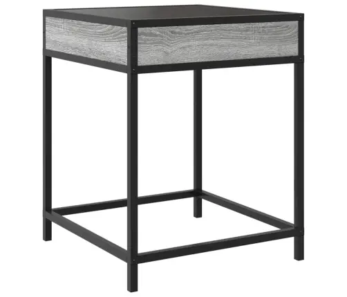 Kafijas Galdiņš Ar Led, Pelēka Ozolkoka Krāsa, 40X40X51 Cm Vidaxl