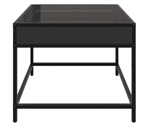 Kafijas Galdiņš Ar Led, Melns, 50X50X41 Cm Vidaxl