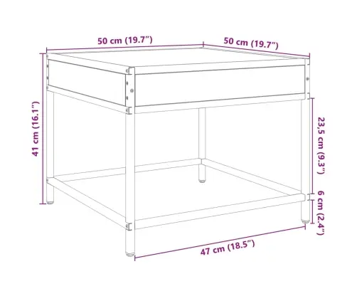 Kohvilaud Led-Tuledega, Sonoma Tamm, 50X50X41 Cm