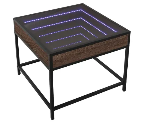 Kavos Staliukas Su Infinity Led Lemputėmis, Rudas, 50X50X41Cm