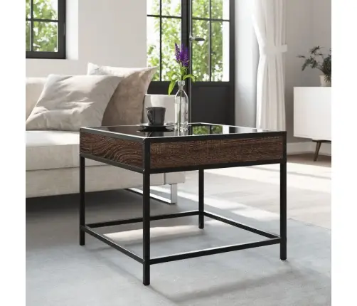 Kavos Staliukas Su Infinity Led Lemputėmis, Rudas, 50X50X41Cm