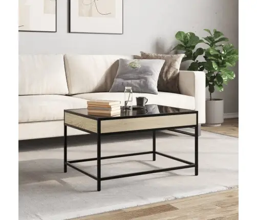 Kohvilaud Led-Tuledega, Sonoma Tamm, 70 X 50 X 41 Cm