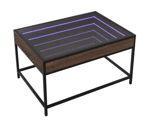 Kafijas Galdiņš Ar Led, Brūna Ozola, 70X50X41 Cm Vidaxl