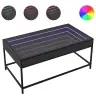 Kohvilaud Led-Tuledega, Must, 90X50X41 Cm