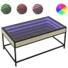 Kafijas Galdiņš Ar Led, Ozola Krāsa, 90X50X41 Cm Vidaxl