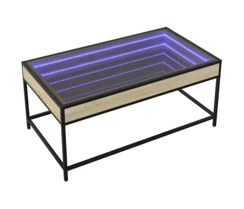 Kafijas Galdiņš Ar Led, Ozola Krāsa, 90X50X41 Cm Vidaxl